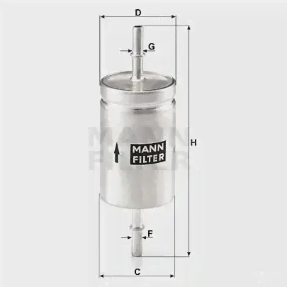Топливный фильтр MANN-FILTER wk512 67933 M6 RKRFN 4011558906702-0