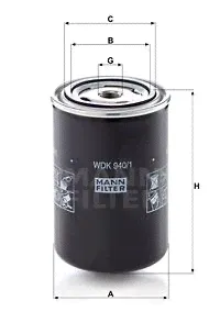 MANN-FILTER WDK940/1. Фильтр топливный KHD LIEBHERR