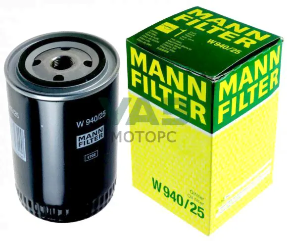 Фильтр масляный W940/25 (высокий / L=140мм) Mann-Filter
