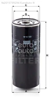 W11102 Mann Filter truck Фильтр масляный
