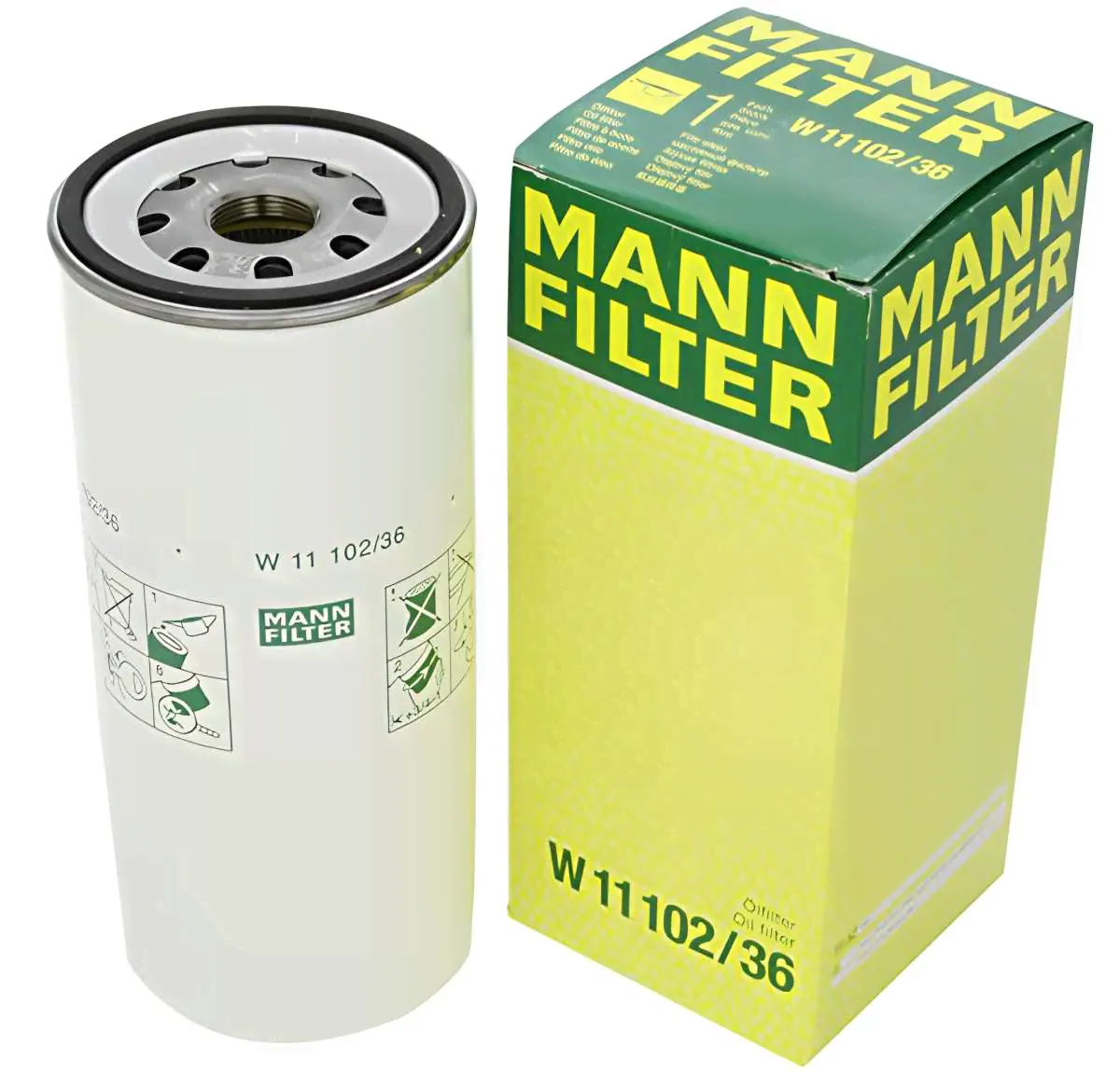 Фильтр масляный MAN/MB/Volvo/HOWO/MAZ W11102/36 Mann-filter